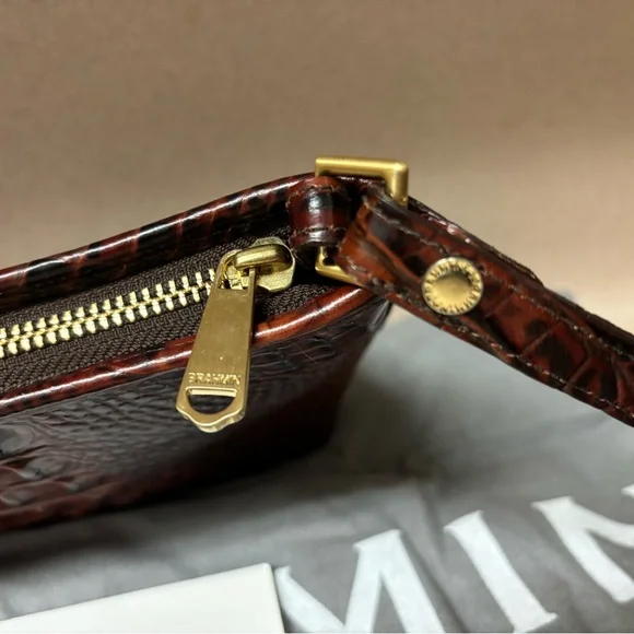 Brahmin Mini Pecan Melbourne Crocodile Handbag - Picture 7 of 16